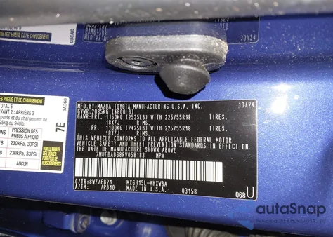 2024 Toyota Corolla Cross Hybrid Xse из США, поврежденный, VIN 7MUFBABG8RV058183